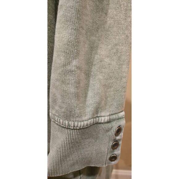 Jane and Delancey Relaxed Washed Green V-Neck Short Sleeve Women's Large - Picture 3 of 9